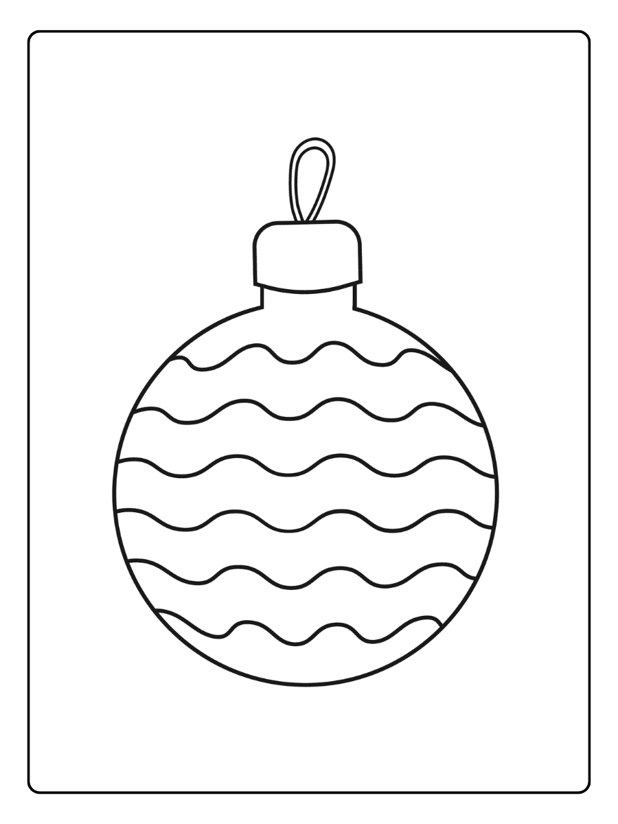 Christmas Ornaments Coloring Sheet