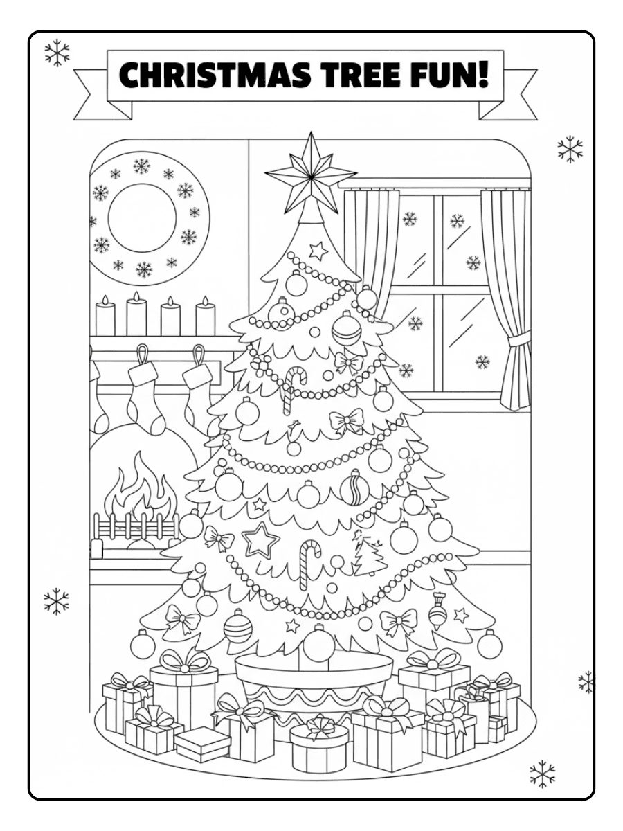 Christmas Tree Decorations – Christmas Coloring Pages