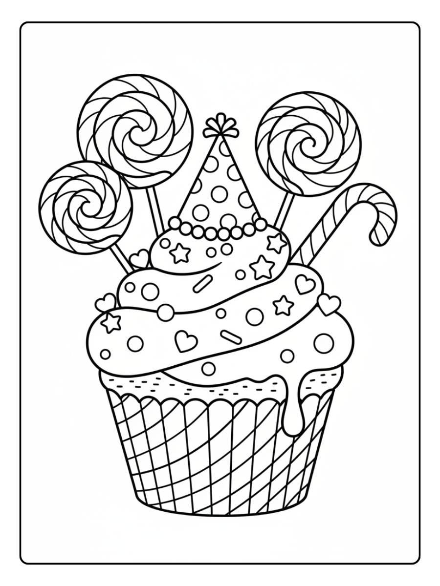 Cupcake Coloring Pages – Cupcake Fun Style