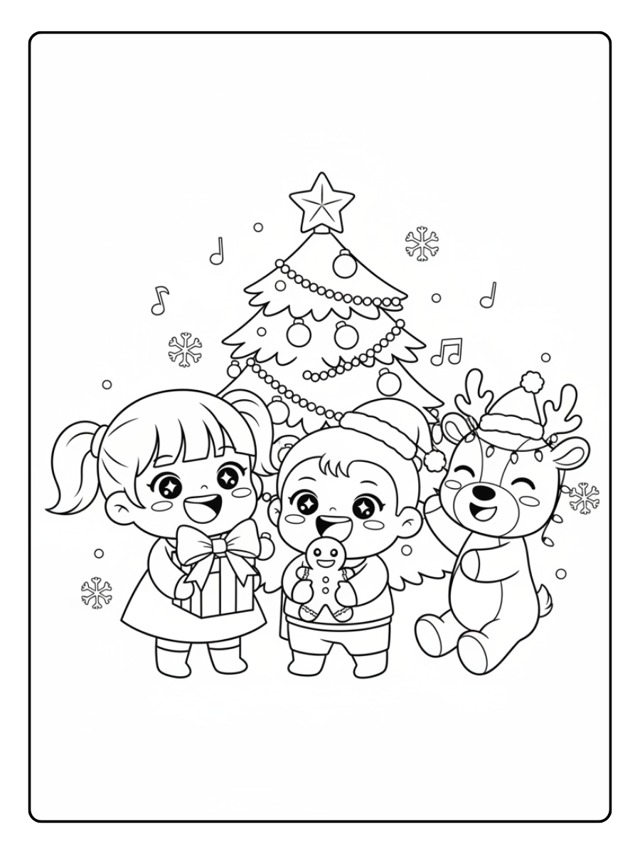 Cute Christmas Coloring Pages – Cute Christmas Joy