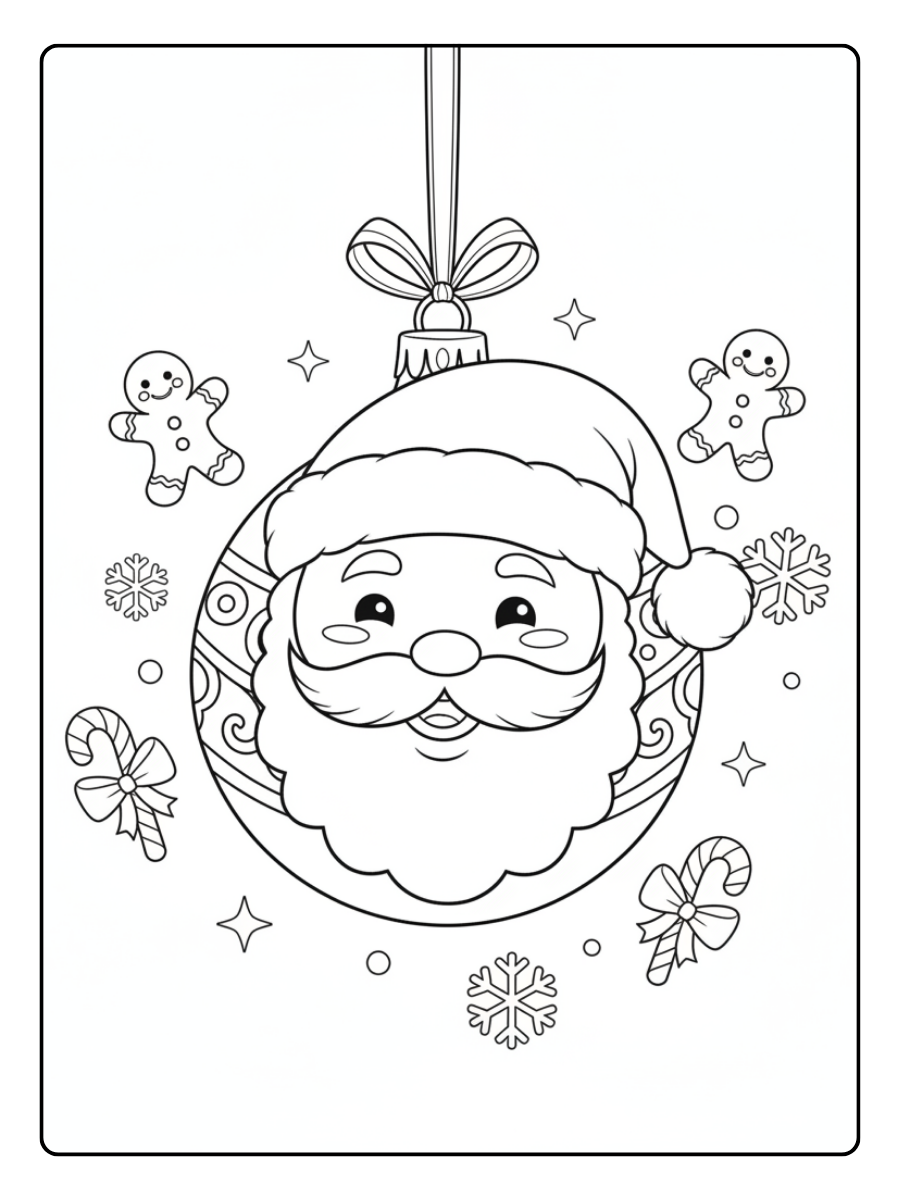 Cute Christmas Coloring Pages – Cute Christmas Ornament