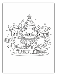 Cute Christmas Coloring Pages – Cute Merry Christmas