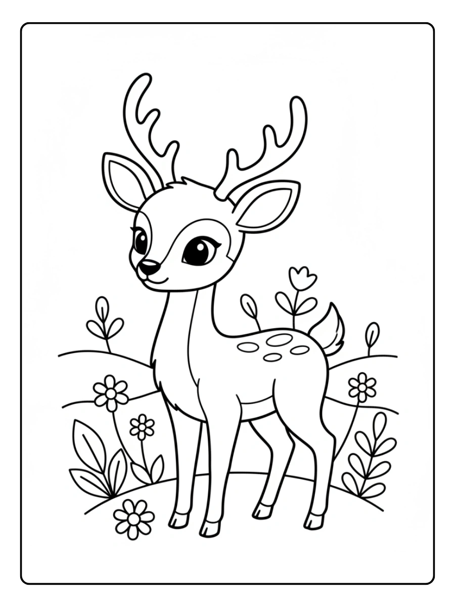 Deer Coloring Pages – Deer Coloring Sheet