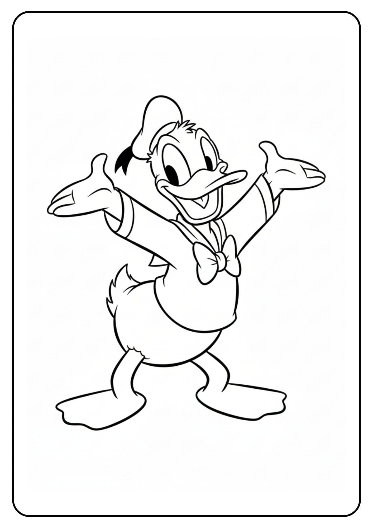 Disney Coloring Pages Donald Duck Fun