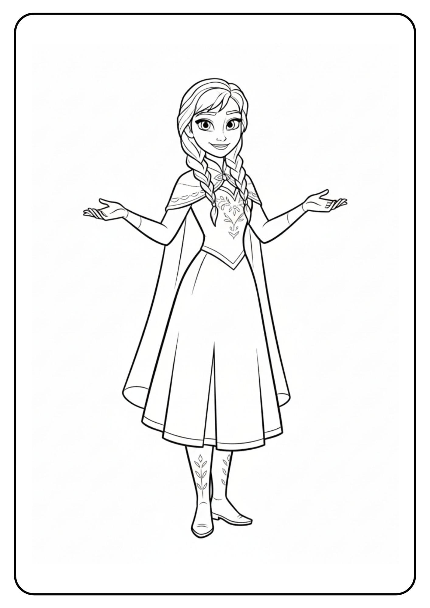 Disney Coloring Pages Frozen Anna