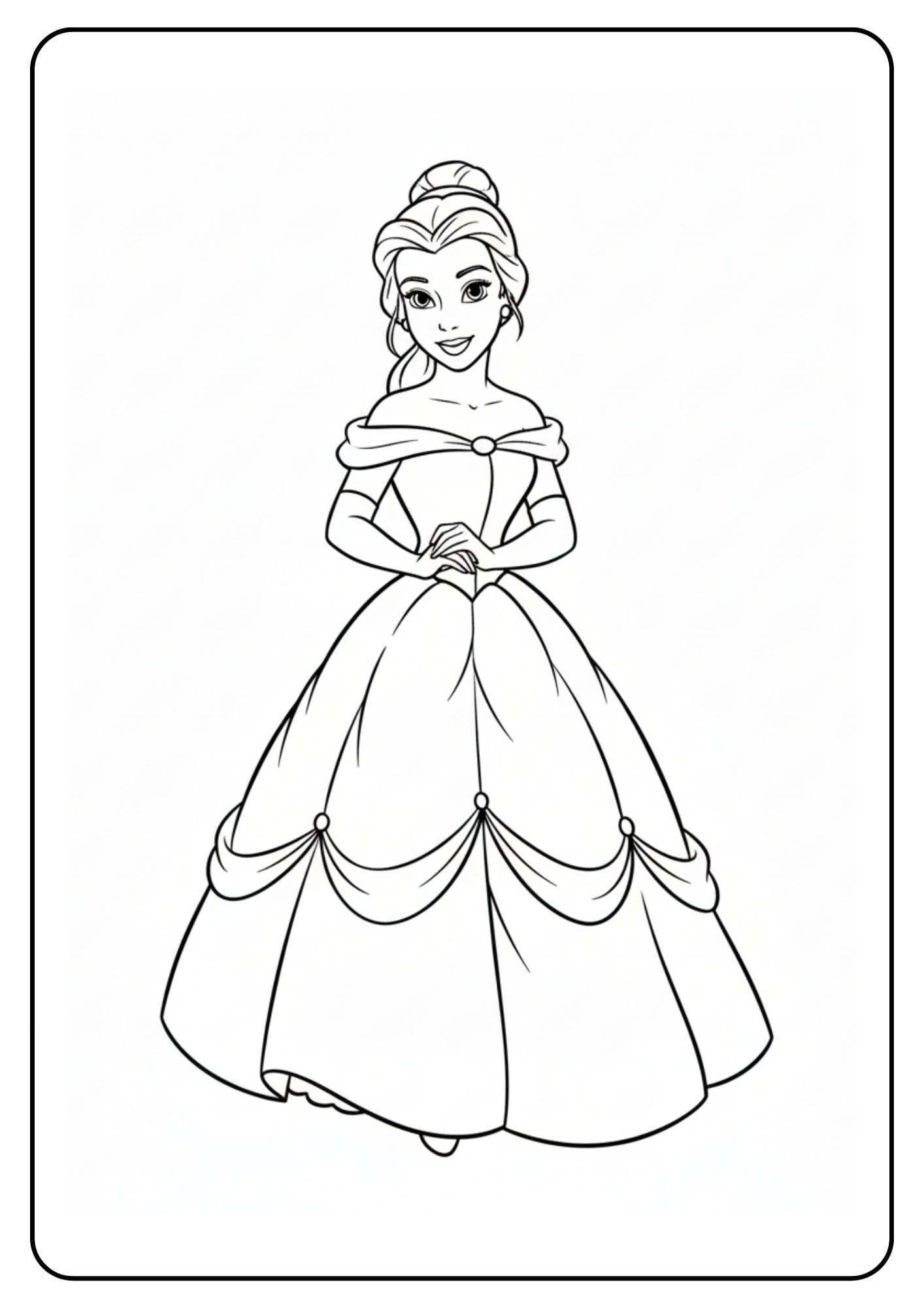 Disney Coloring Pages Princess Belle