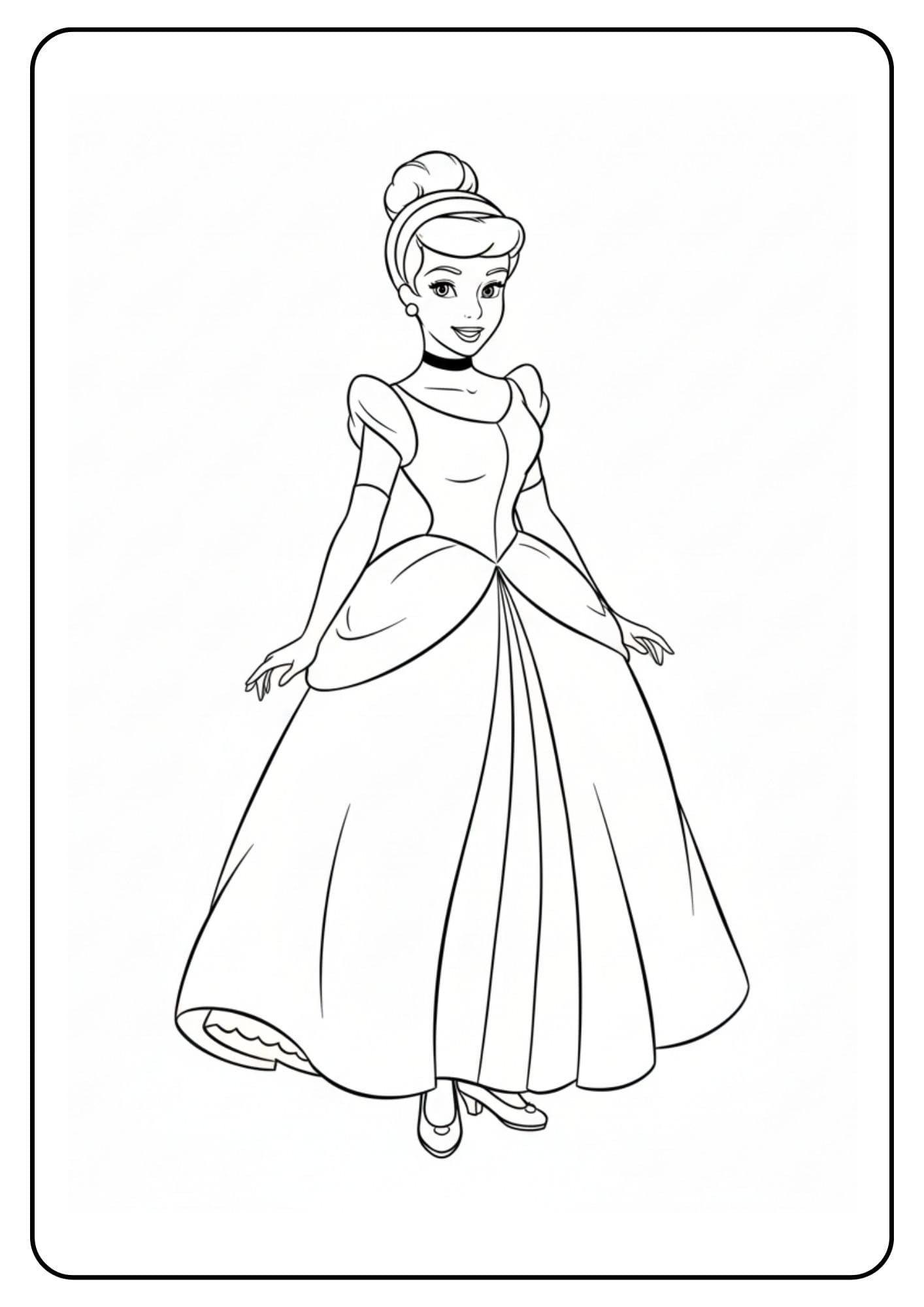 Disney Coloring Pages Princess Cinderella