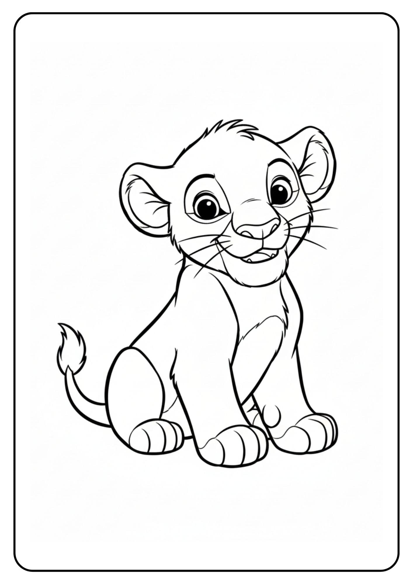 Disney Coloring Pages Simba Cub