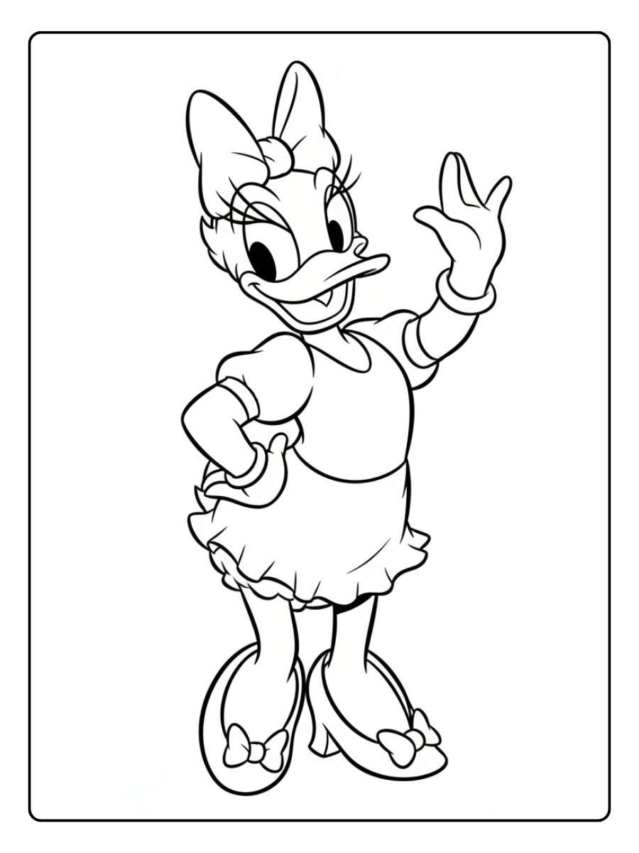 Disney Coloring Pages – Daisy Duck