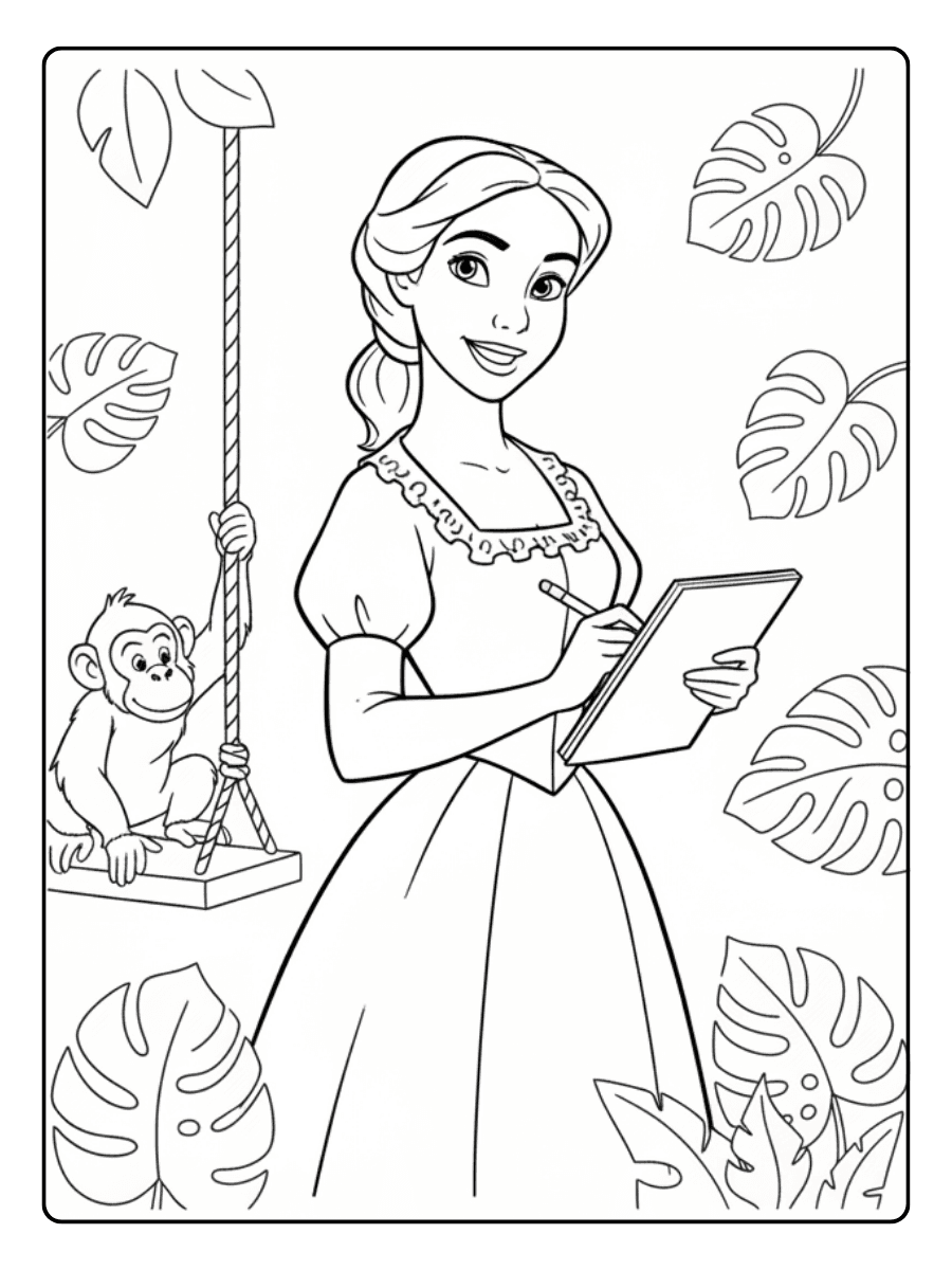 Disney Princess Coloring Pages Jane Porter