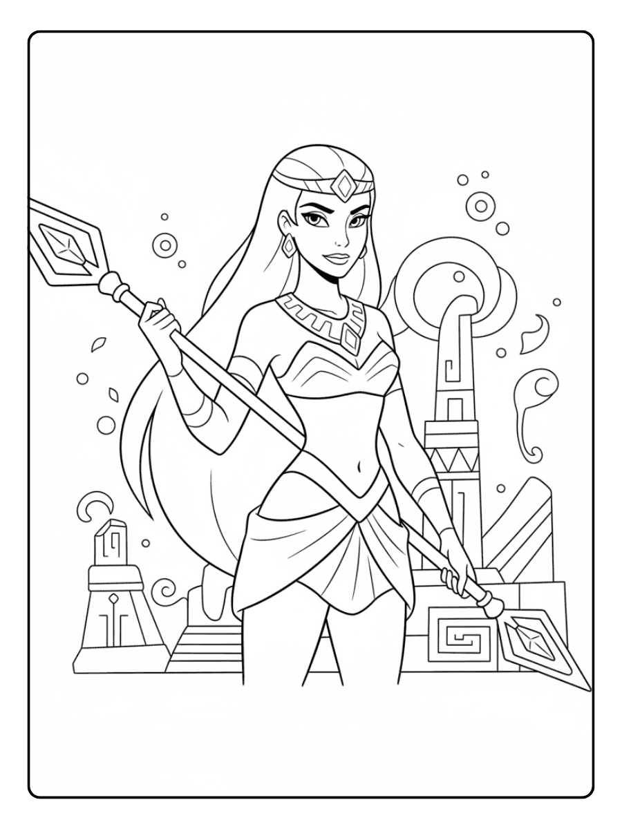 Disney Princess Coloring Pages Kida Nedakh
