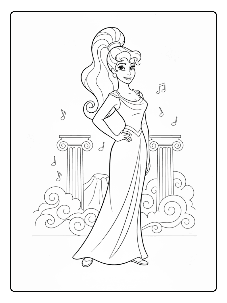 Disney Princess Coloring Pages Megara
