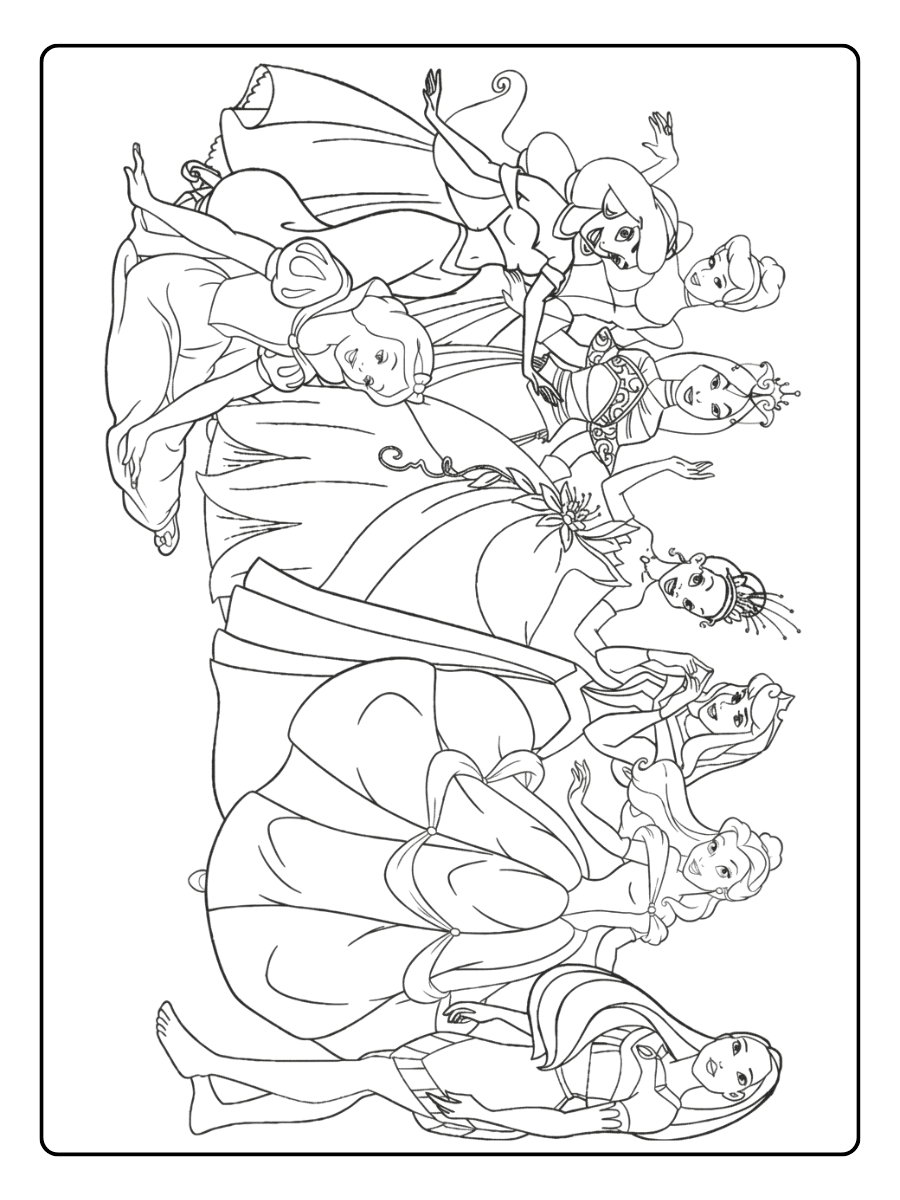 Disney Princess Coloring Pages – All Disney Princesses