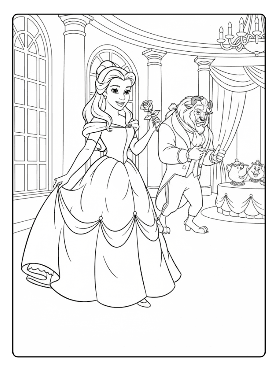 Disney Princess Coloring Pages – Belle