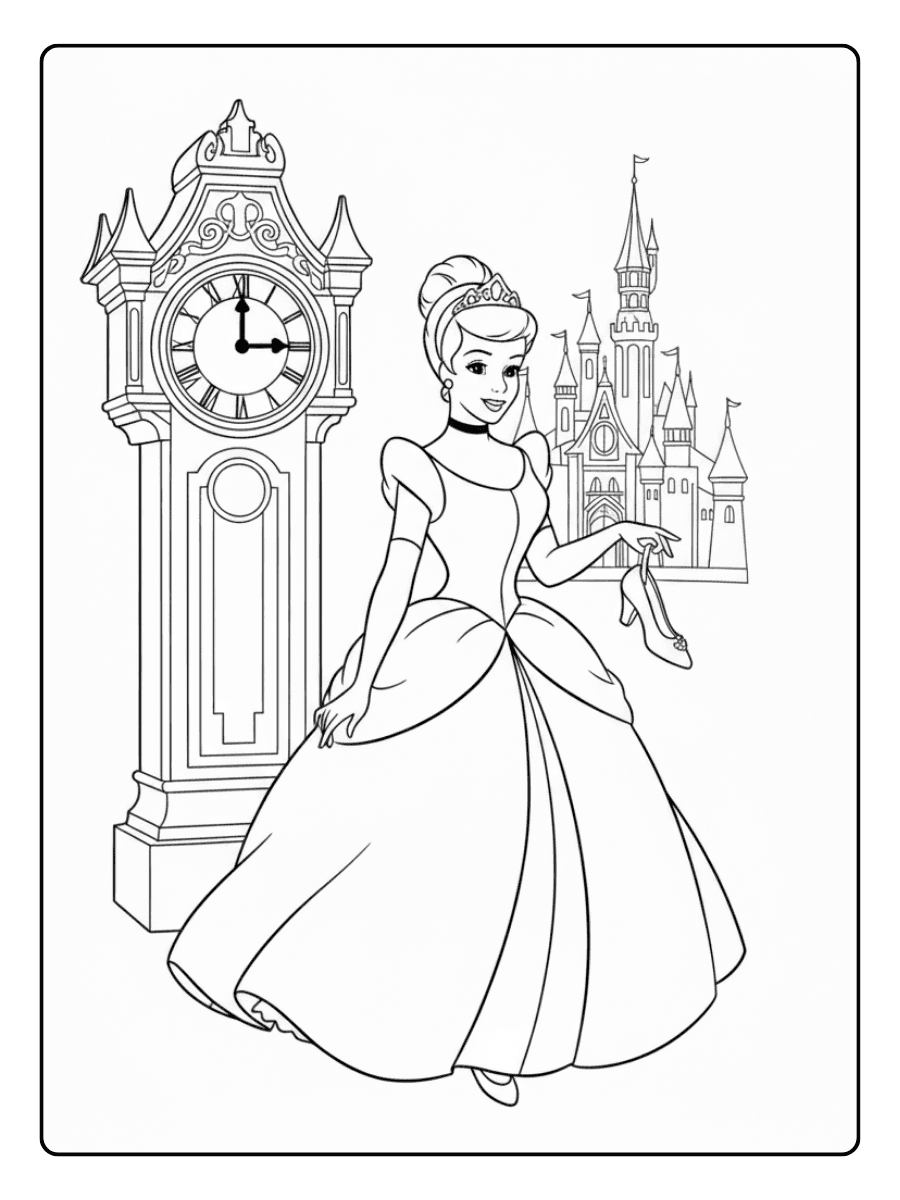 Disney Princess Coloring Pages – Cinderella