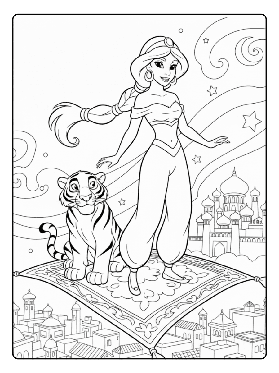 Disney Princess Coloring Pages – Jasmine