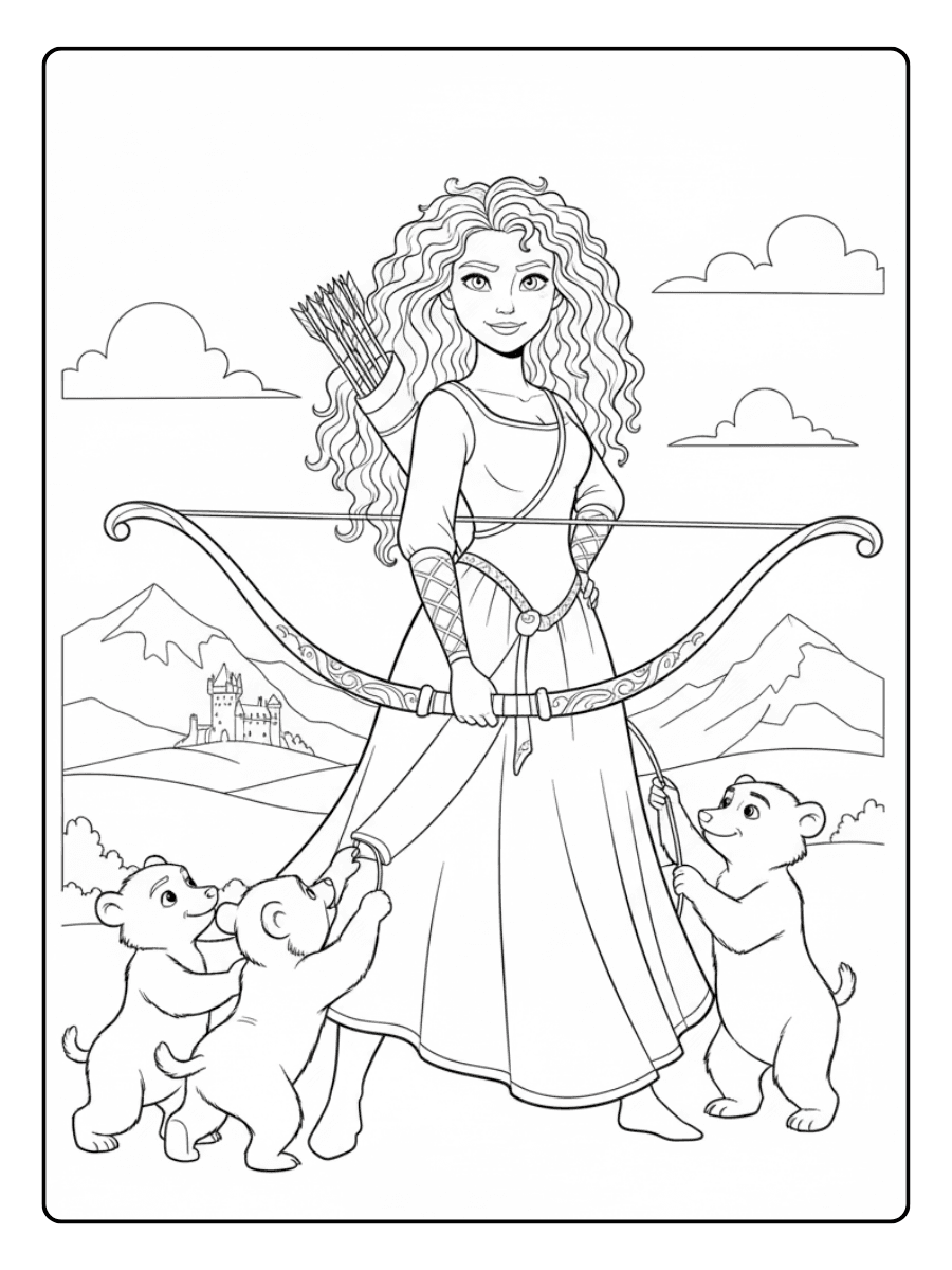 Disney Princess Coloring Pages – Merida