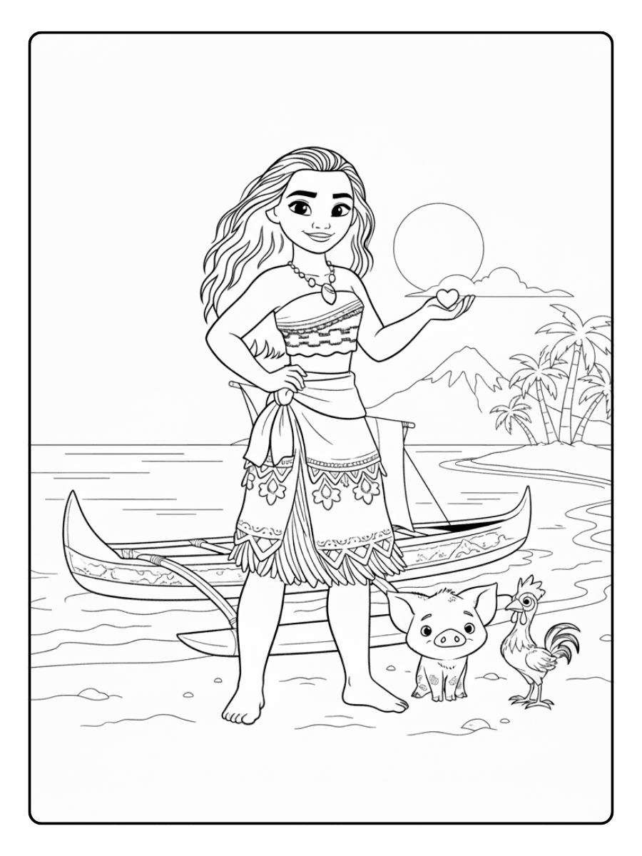 Disney Princess Coloring Pages – Moana