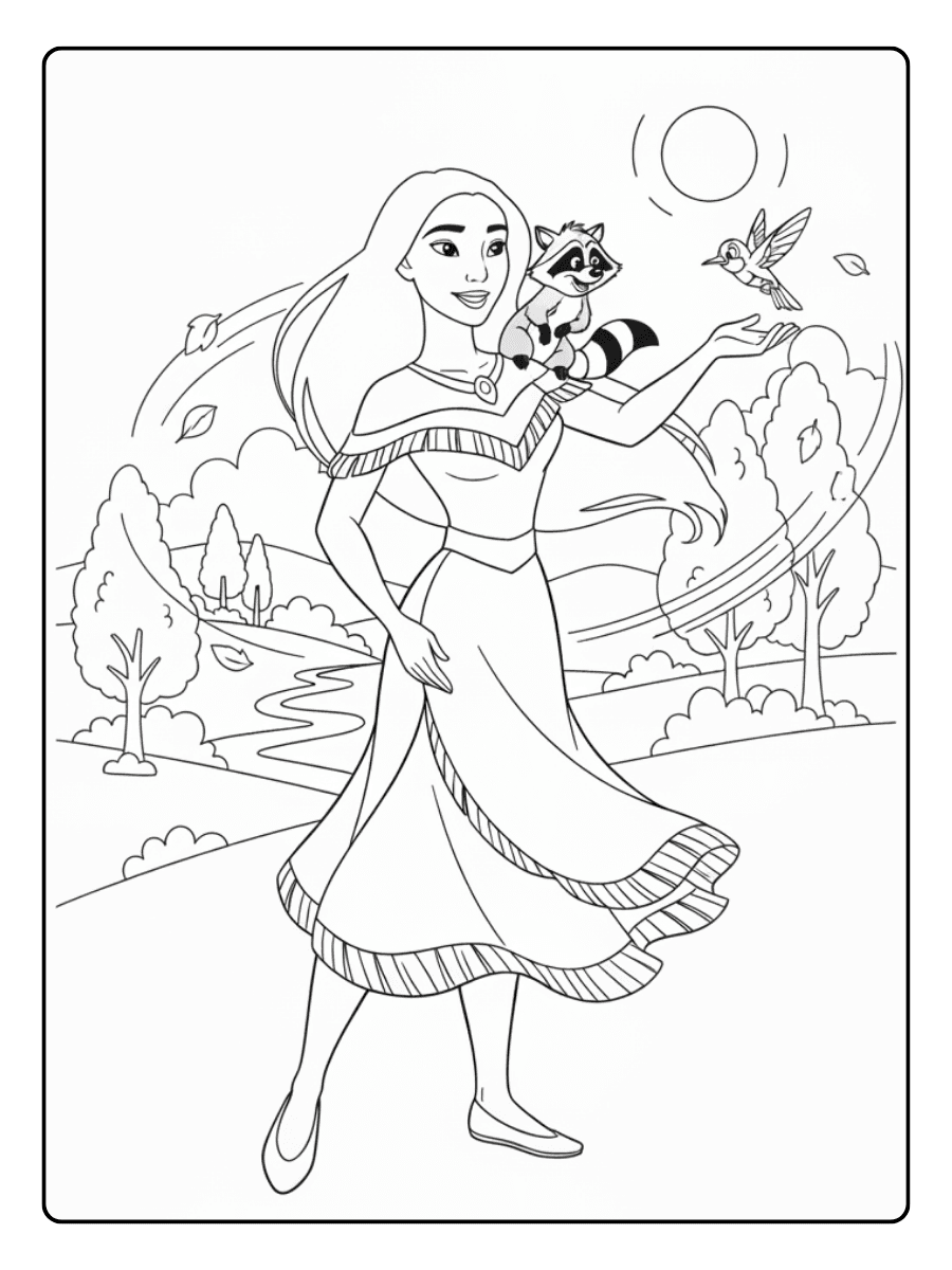 Disney Princess Coloring Pages – Pocahontas