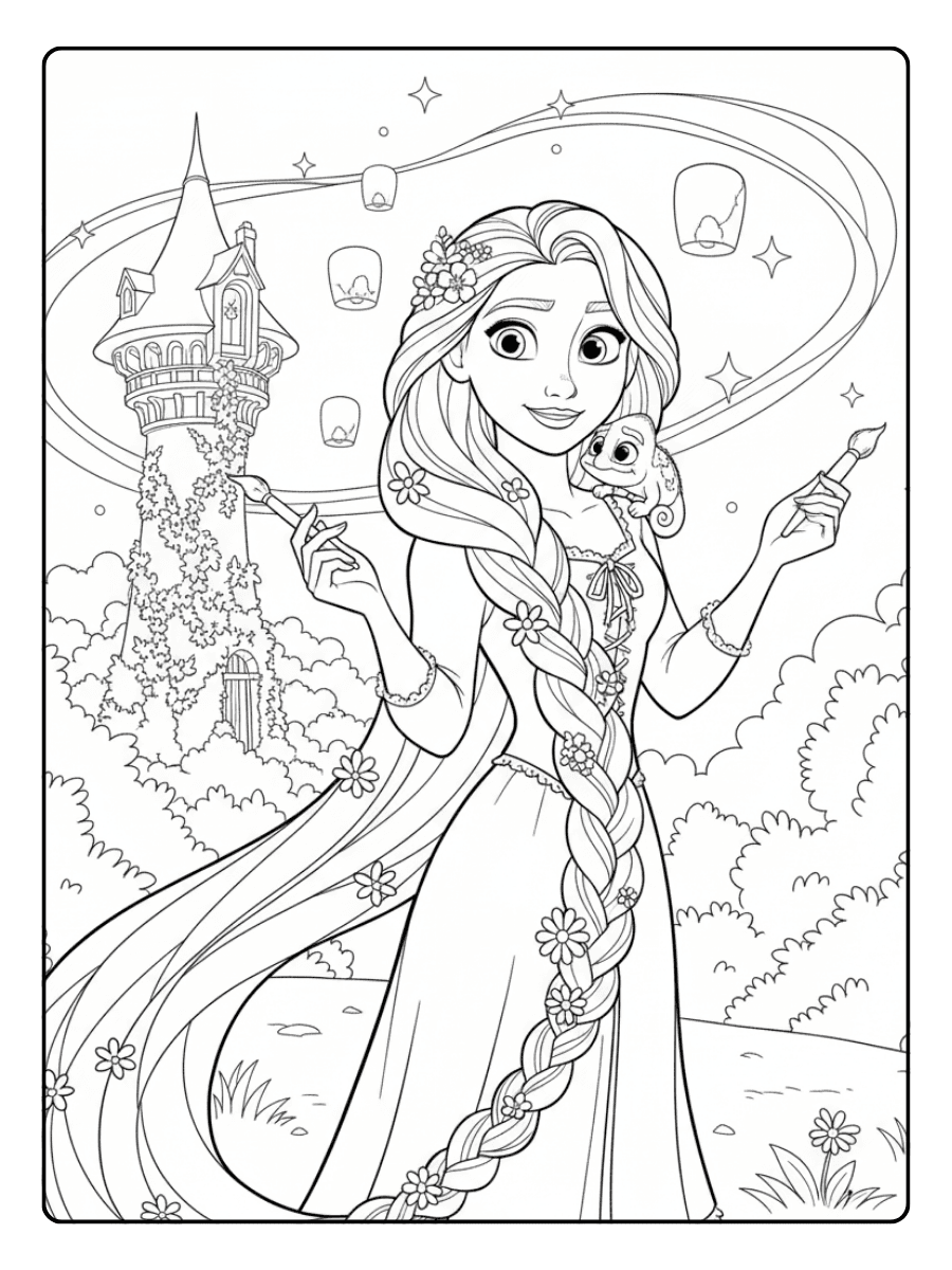 Disney Princess Coloring Pages – Rapunzel