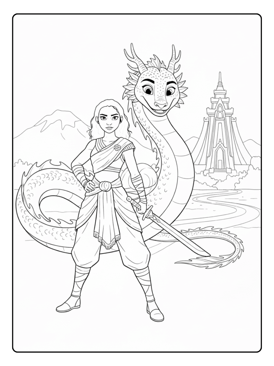 Disney Princess Coloring Pages – Raya