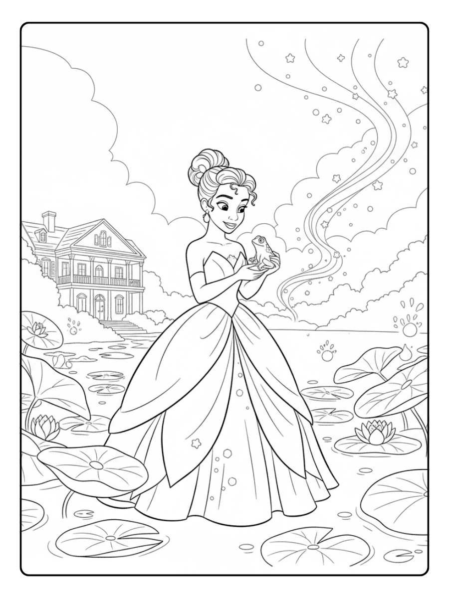 Disney Princess Coloring Pages – Tiana