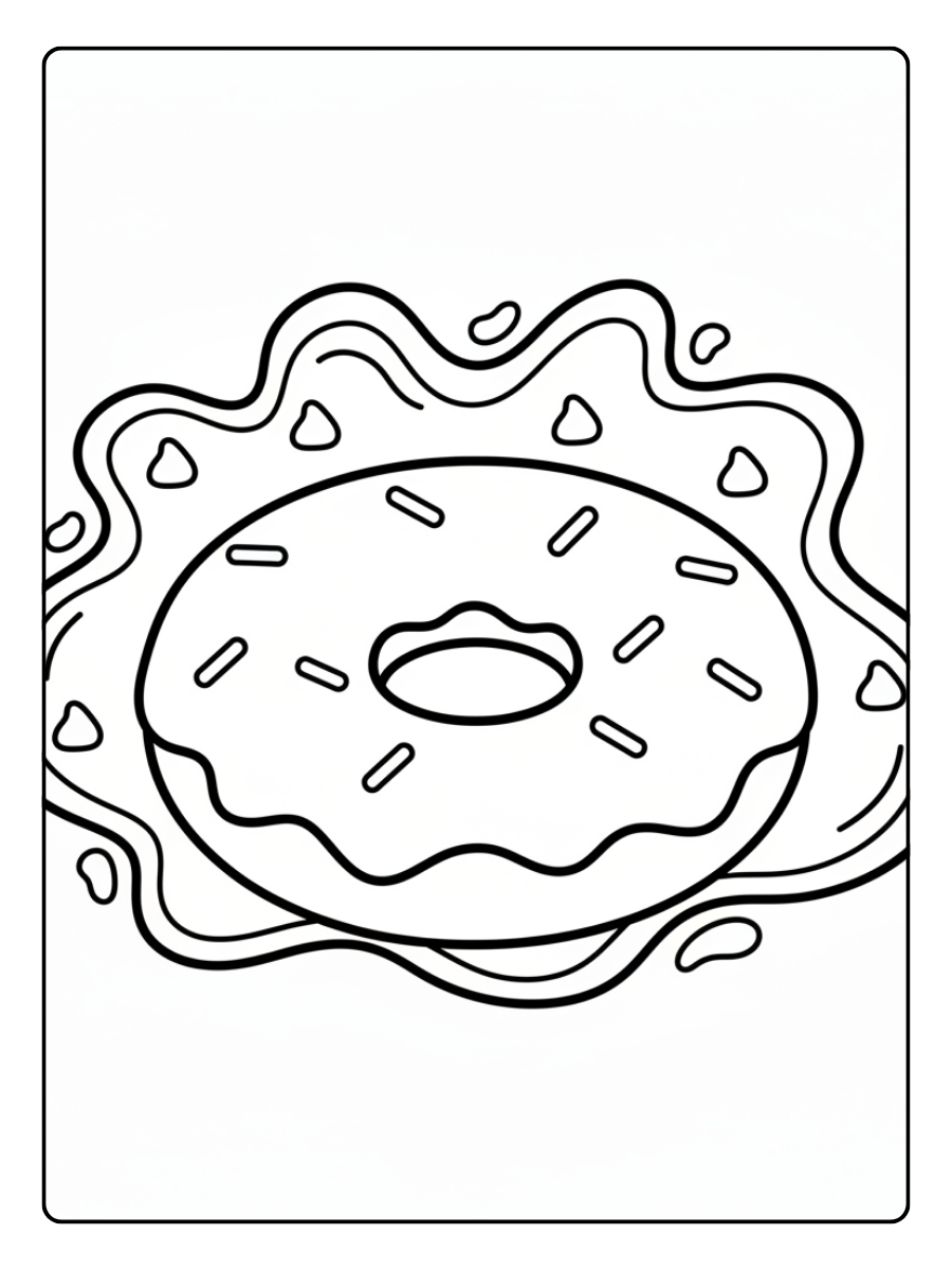 Donut Coloring Pages – Chocolate Donut