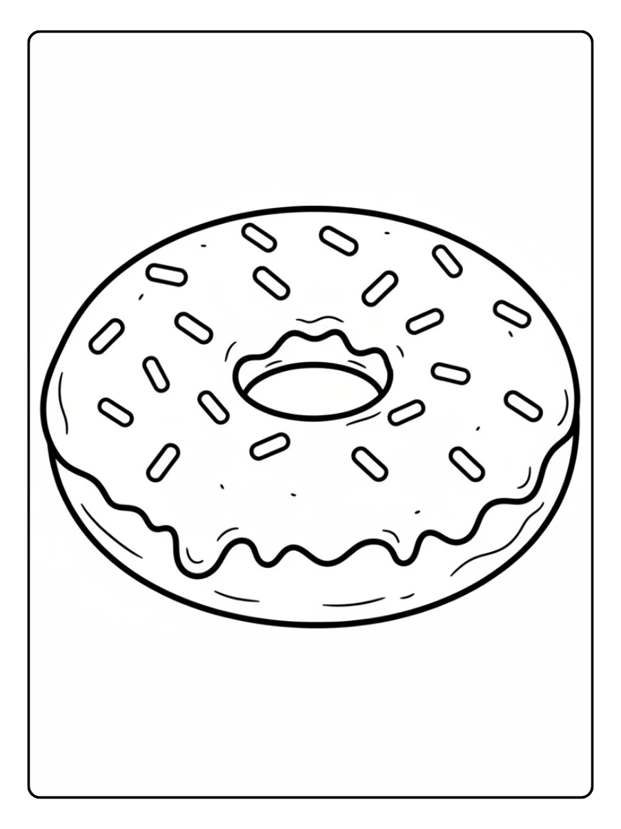 Donut Coloring Pages – Classic Donut