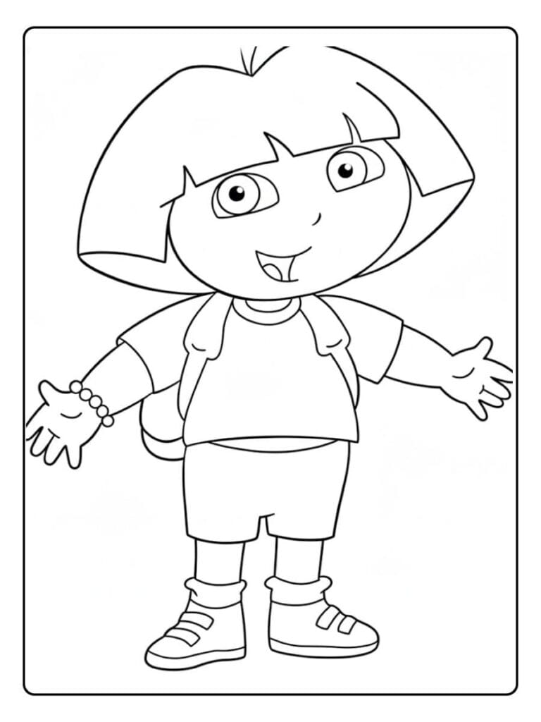 Dora the Explorer Cartoon Coloring Pages