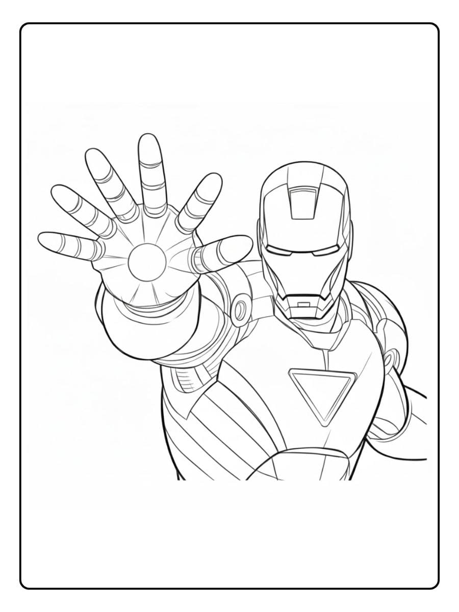 Easy Iron Man Coloring Pages Outline Sketch