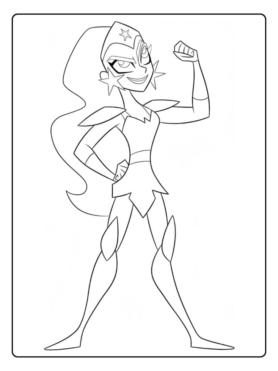 Easy Supergirl Superhero Coloring Pages