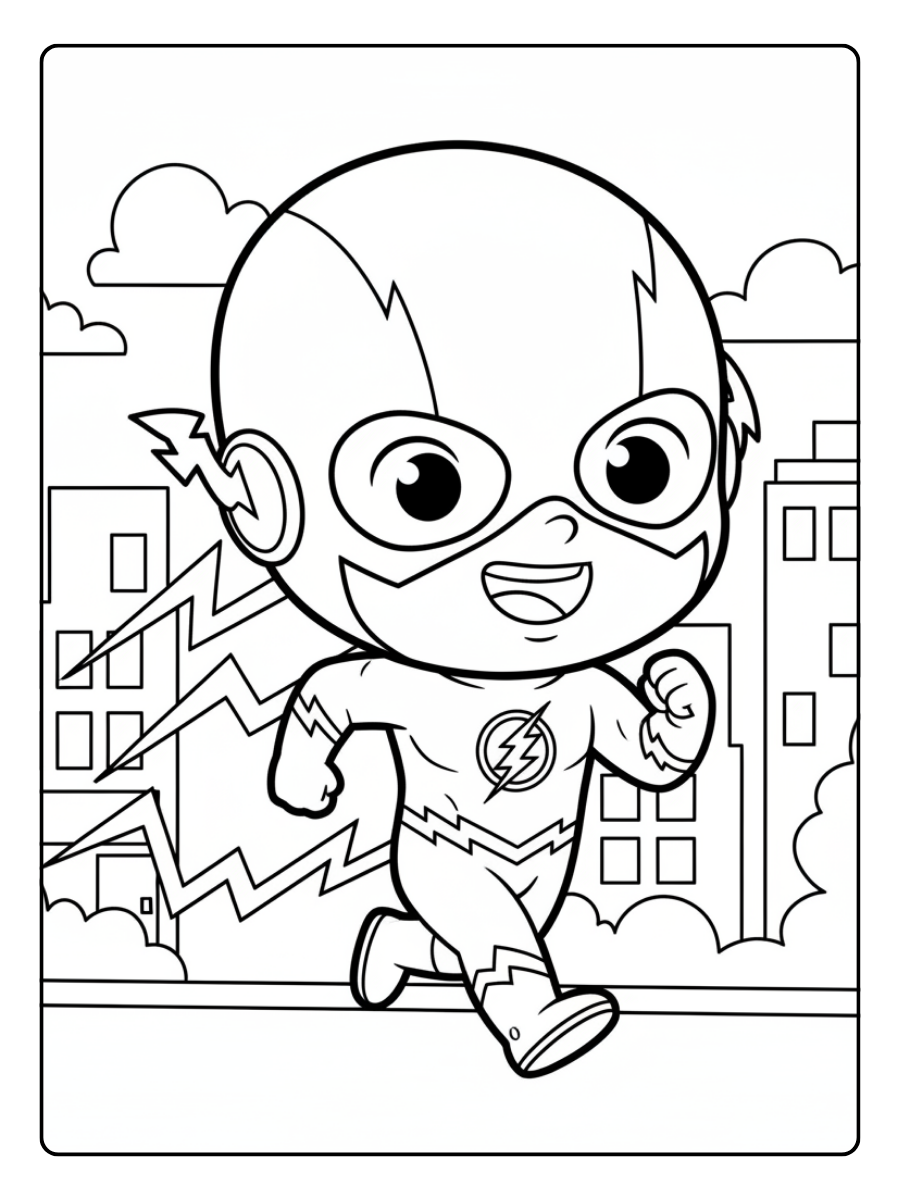 Flash Coloring Pages – The Flash Chibi