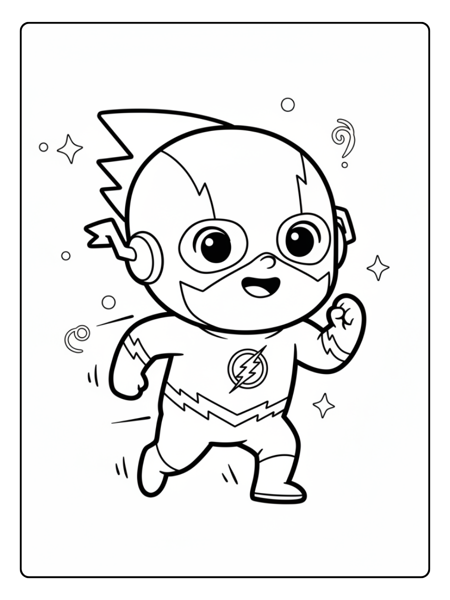 Flash Coloring Pages – The Flash Cute Style