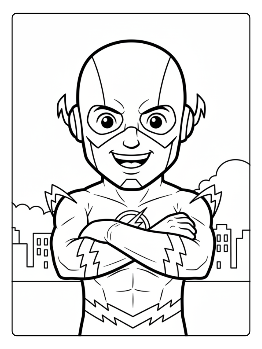 Flash Coloring Pages – The Flash Portrait