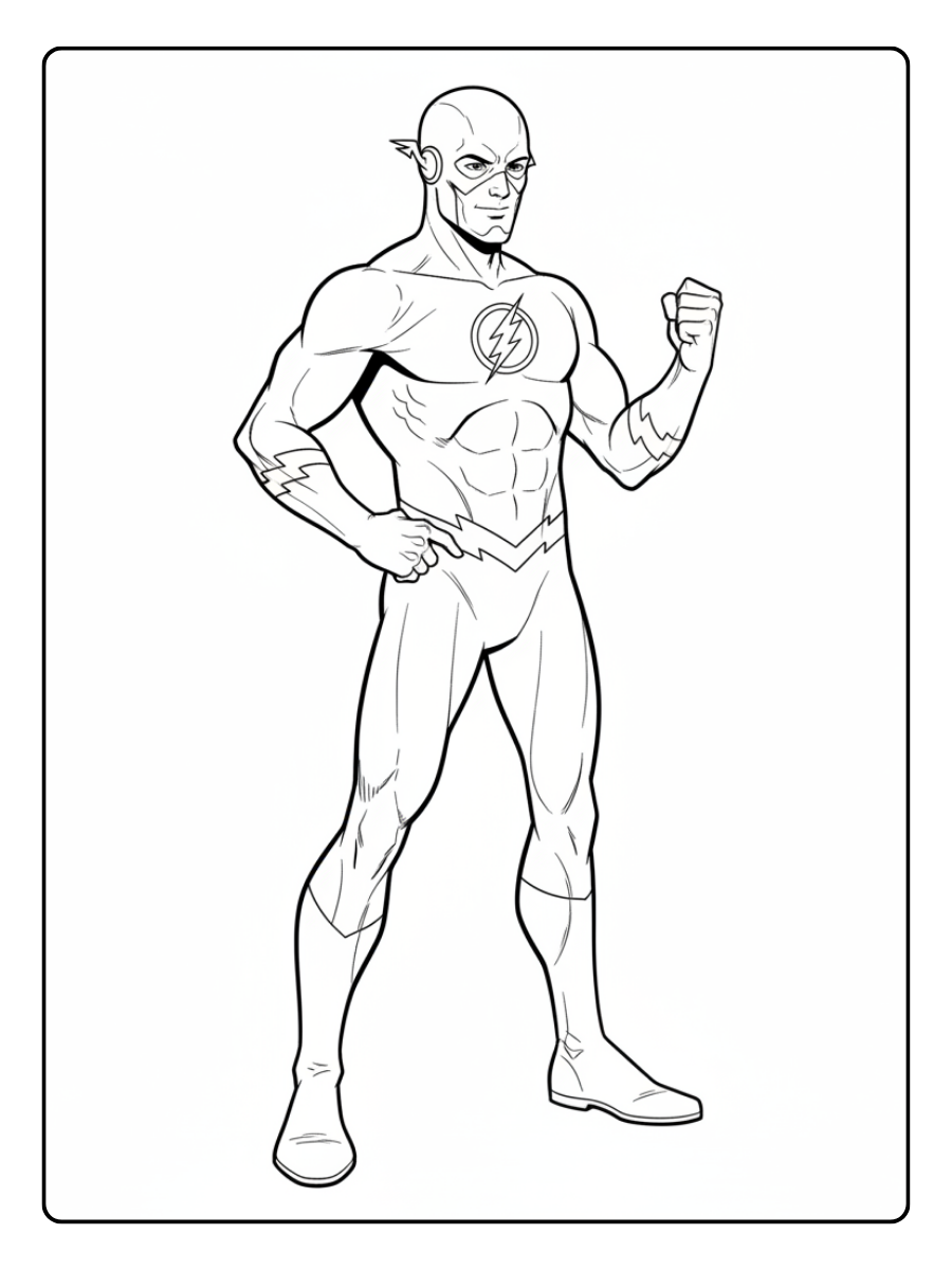 Flash Coloring Pages – The Flash Standing