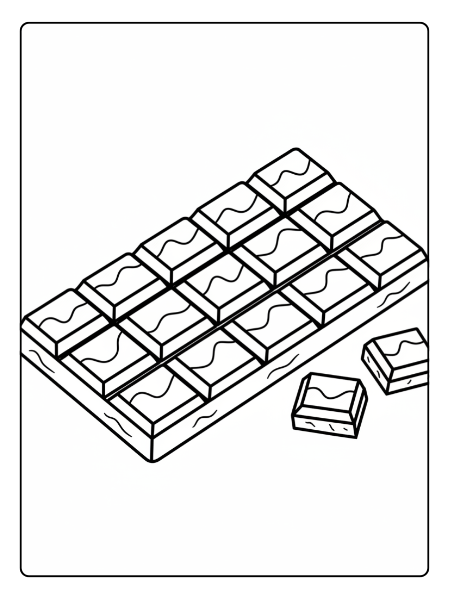 Food Coloring Pages – Chocolate Bar