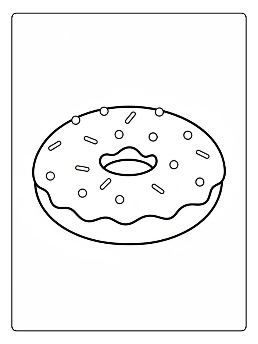 Food Coloring Pages – Donut