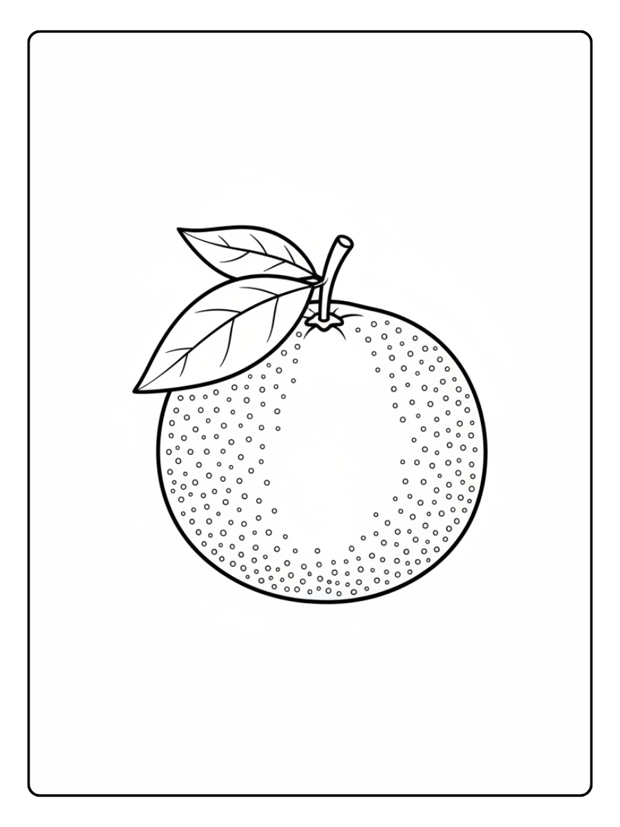 Food Coloring Pages – Orange