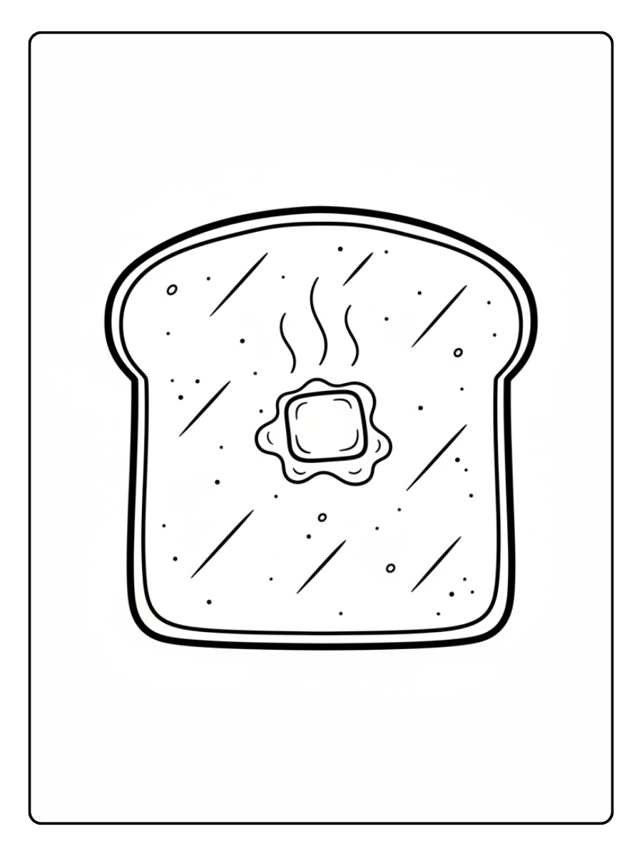 Food Coloring Pages – Toast