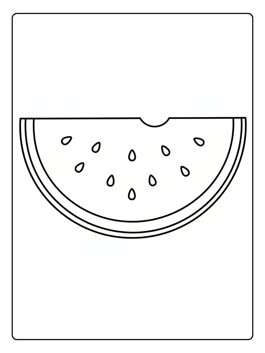 Food Coloring Pages – Watermelon