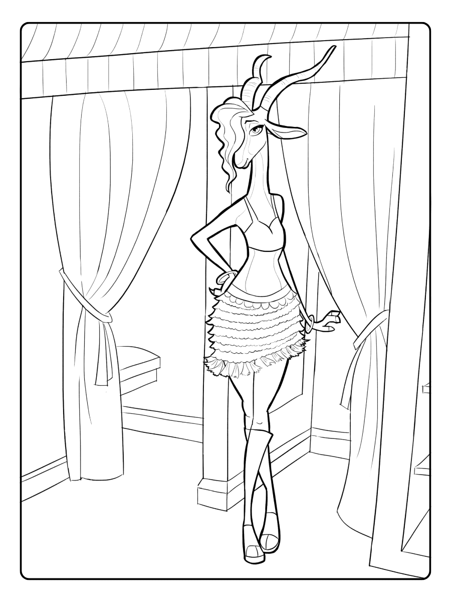 Gazelle Zootopia Coloring Pages