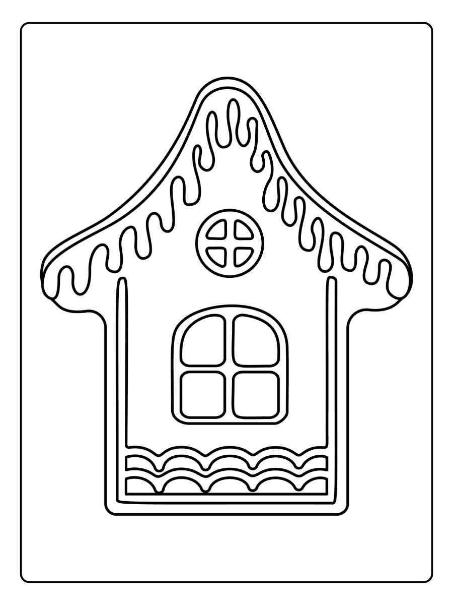Gingerbread House Coloring Sheet