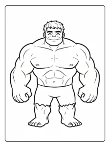 Hulk Coloring Pages – Hulk Smiling Gently