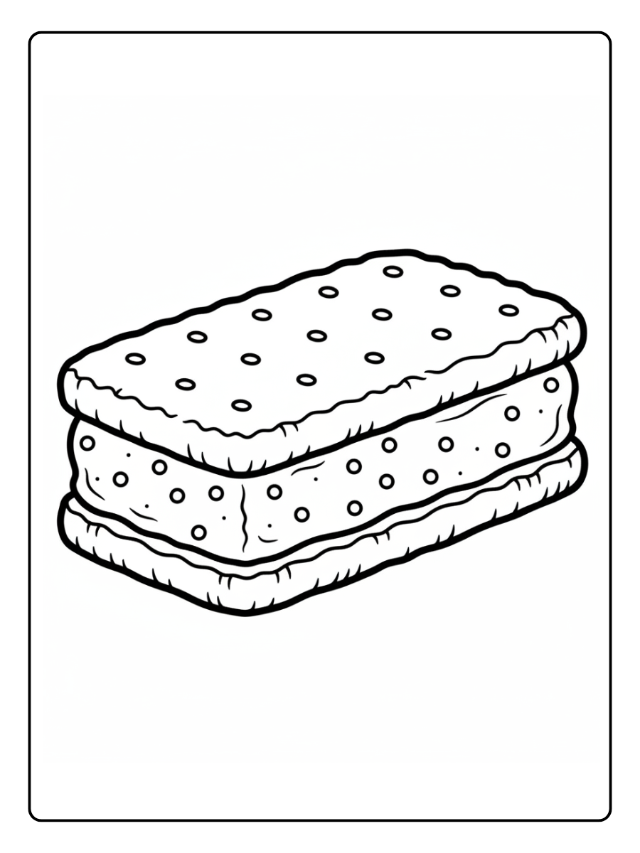 Ice Cream Coloring Pages – Ice Cream Sandwich