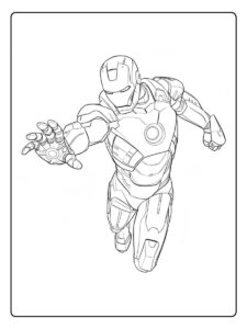 Iron Man Coloring Pages Outline Sketch