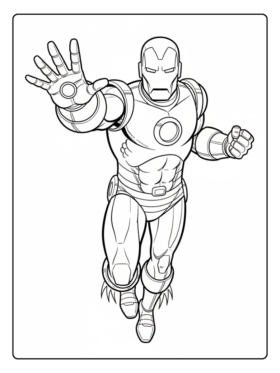 Iron Man Coloring Pages – Iron Man Armor Suit