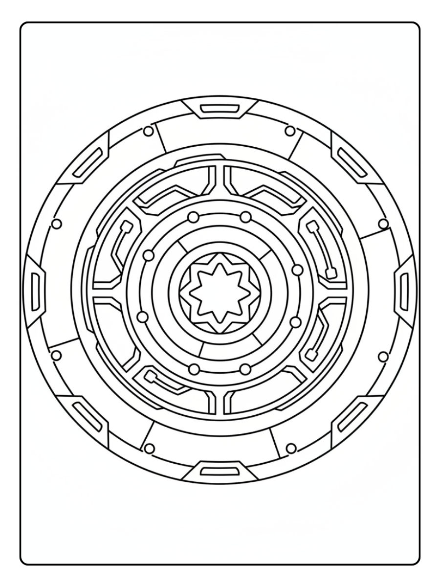 Iron Man Coloring Pages – Iron Man Chest Reactor