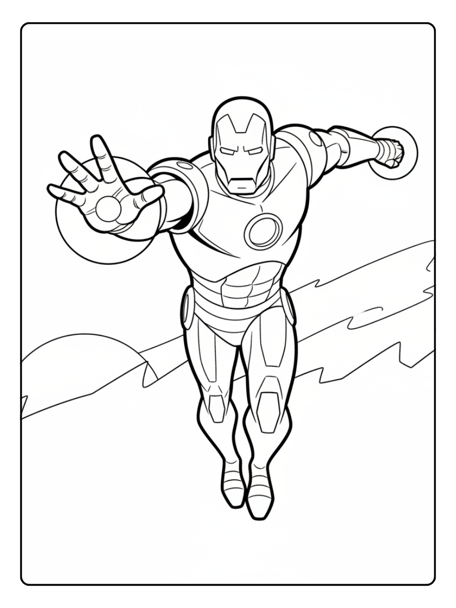 Iron Man Coloring Pages – Iron Man Classic Pose