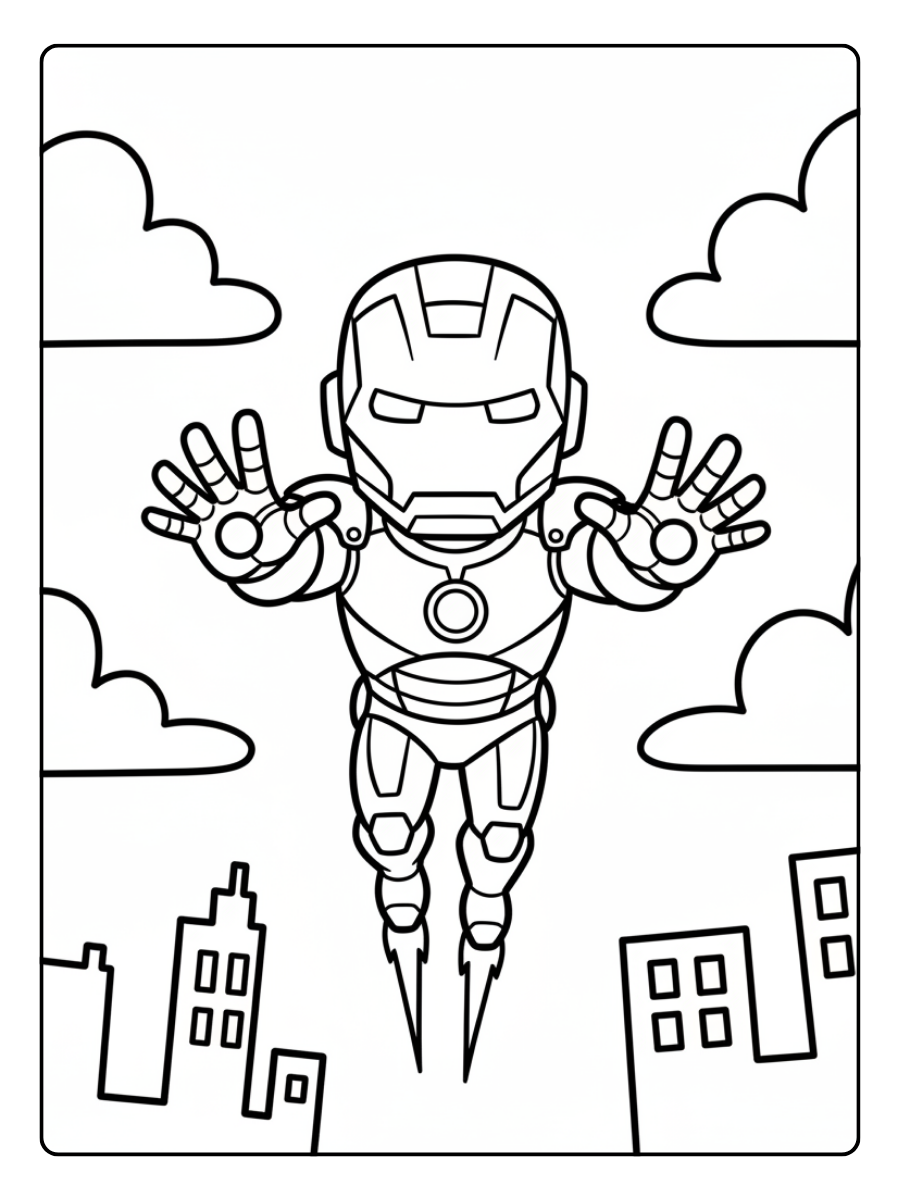 Iron Man Coloring Pages – Iron Man Fun Coloring