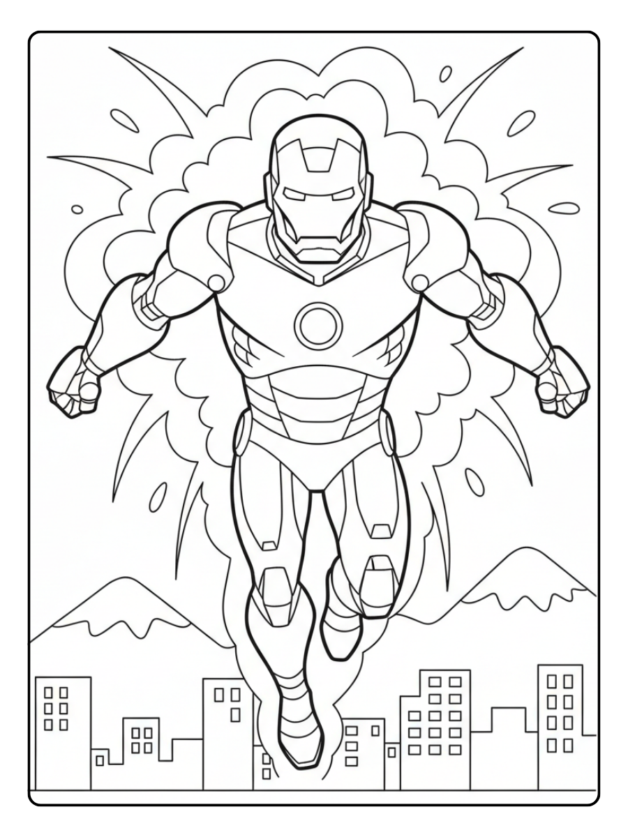Iron Man Coloring Pages – Iron Man Legendary Hero